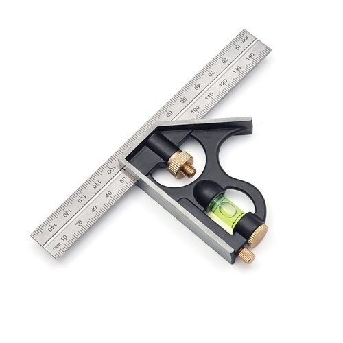 Combination angle with spirit level, scriber & scale