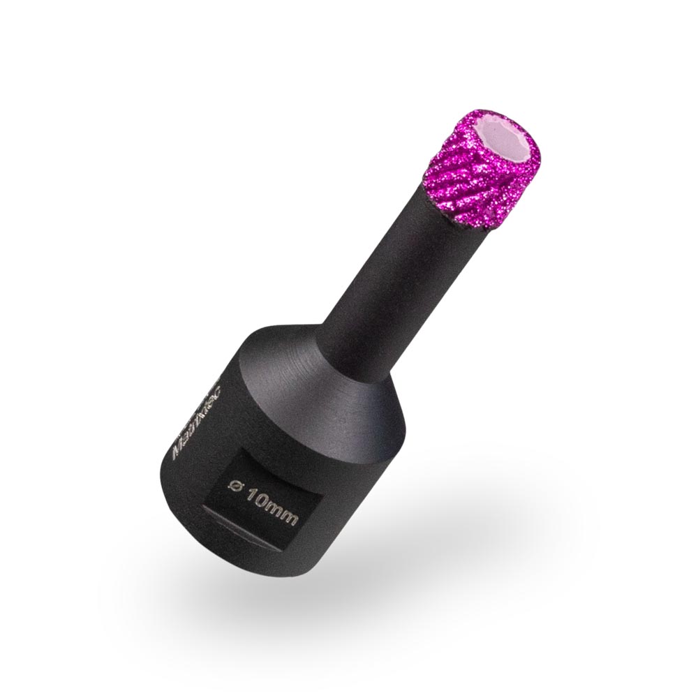 Bohrkrone Diamant schwarz-pink Ø 10 mm mit neuer MATRIXTEC Schrägbeschichtung