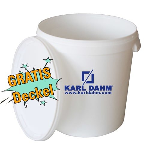 Mixing bucket white, 33 litres with lid buy cheap at KARL DAHM