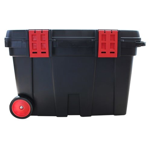 Mobile Montagebox schwarz mit roten Rädern Art.-Nr. 12043