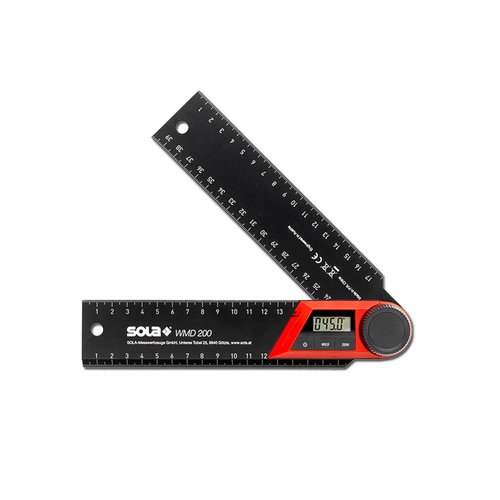 Digital angle in black/red with LCD display
