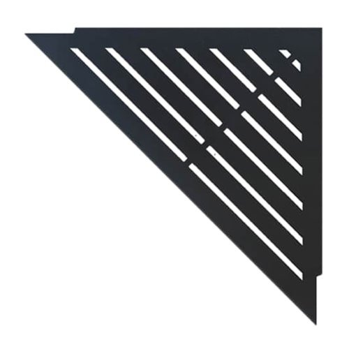 Tablette de douche "Classic" noir mat, triangulaire, 240 x 240 x 340 mm