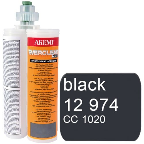 2-Komponenten-Farbkleber Akemi Everclear - Kartusche 400 ml, schwarz Art. 12974