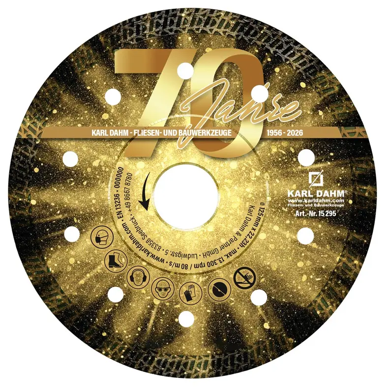 DTS 9: Diamond cutting disc Top-Cut - black diamond cutting disc for dry cutting with the angle grinder. Perfect for natural stone and fine stoneware