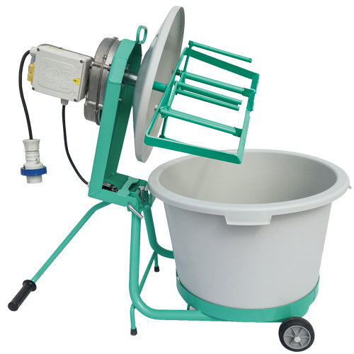 Mix All mixing machine for mixing and tipping mortar and levelling compounds. 56 litre capacity.