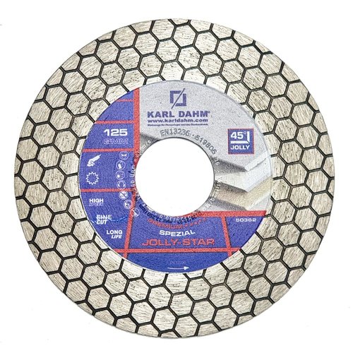 Jolly-Star Diamantschleifscheibe von KARL DAHM für Keramik- und Feinsteinzeugfliesen - Innenbohrung 30 mm Durchmesser, Scheiben-Durchmesser: 125 mm