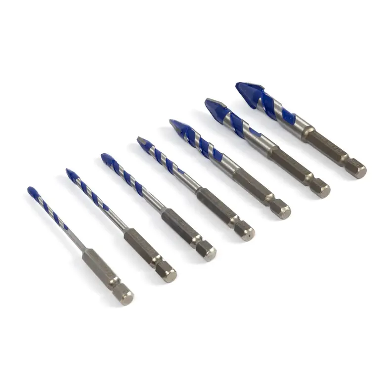 gratis Hartmetallbohrer-Set, 7-tlg. Ø 3 mm - 12 mm für Feinsteinzeug, Fliesen und Glas ab 250€ netto Einkaufswert