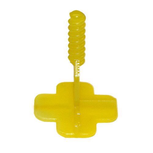 Gewindelaschen T-Stücke für das KARL DAHM Nivelliersystem | 2500 Stück, gelb für 2 mm Fugenabstand