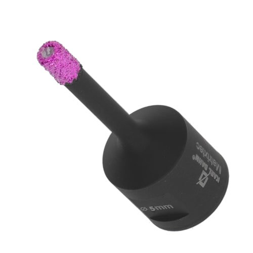 With new MATRIXTEC slanted coating, the diamond dry core bit in black-pink is equipped with a diameter of 5 mm.