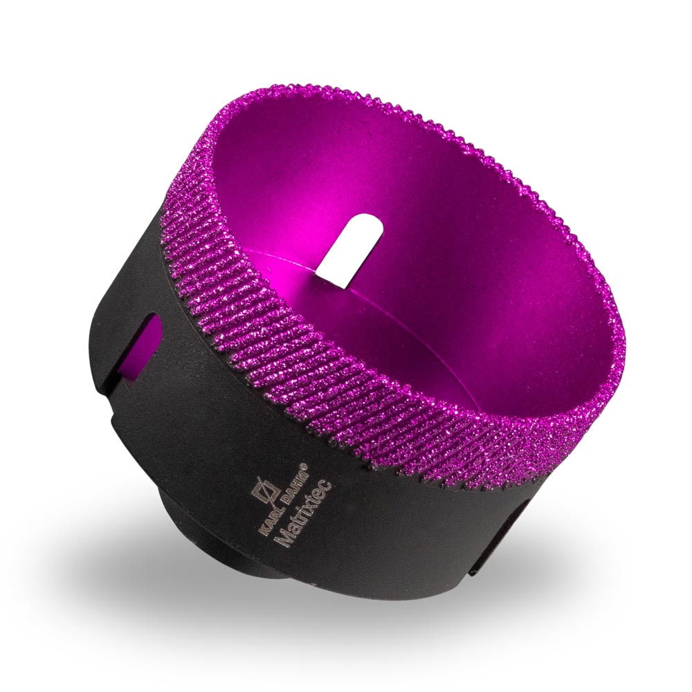 Diamond dry core bit MATRIXTEC Ø 70 mm - in black-pink design new at KARL DAHM