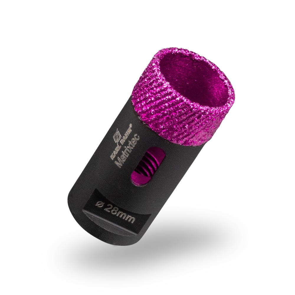 Kennen Sie schon die neuen MATRIXTEC Bohrkronen in schwarz und pink von KARL DAHM?