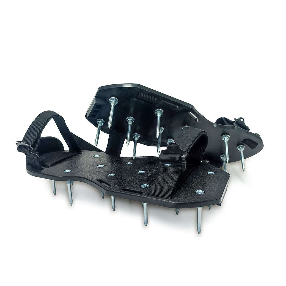 Spiked shoes for a secure footing on fresh ground