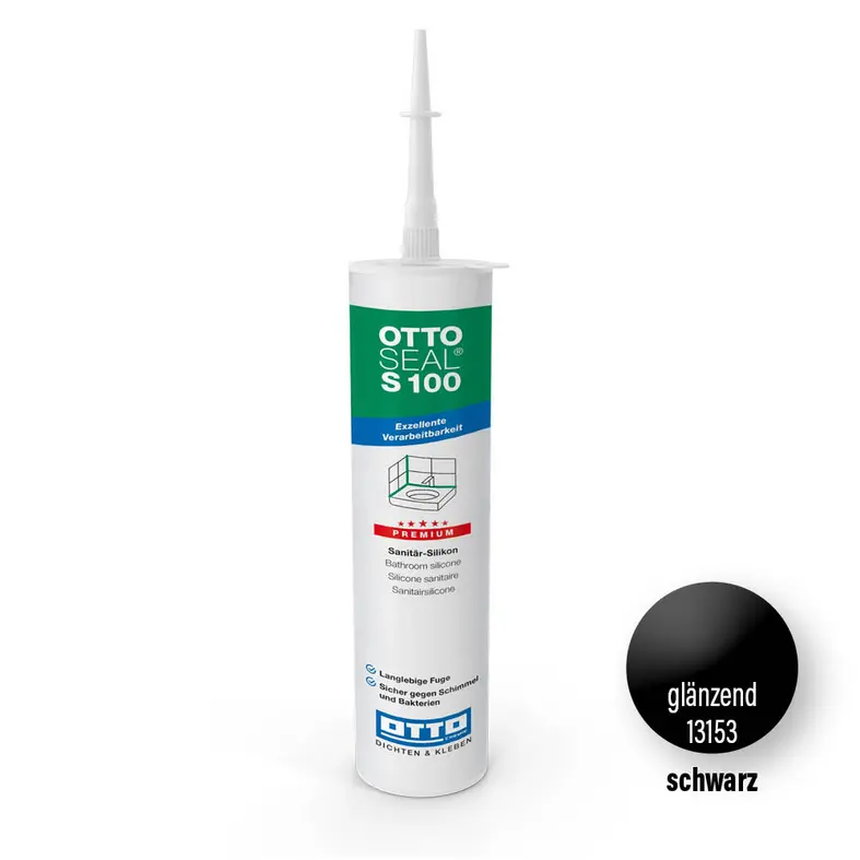 Cartouche OTTOSEAL® S 100 silicone beige plage (C1106) – mastic d'étanchéité élastique haut de gamme pour sanitaires.