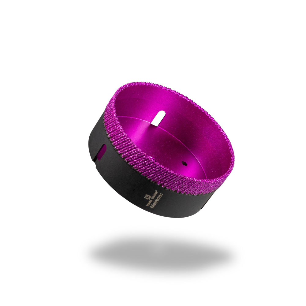 Couronne de forage diamantée 102 mm avec segmentation oblique MATRIXTEC en noir et rose acheter maintenant chez KARL DAHM