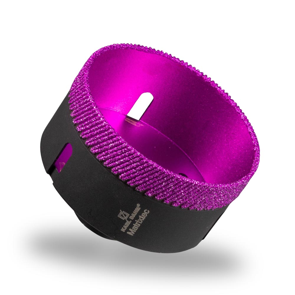 Couronne diamantée pour carottage à sec MATRIXTEC Ø 80 mm - en design noir-rose nouveau chez KARL DAHM
