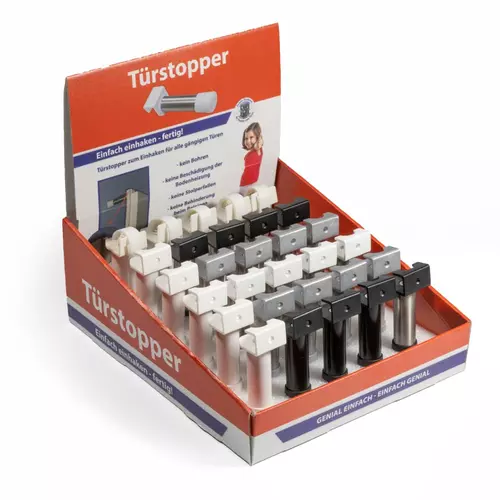 Karl Dahm door stopper 85mm in a set (30 pcs.) – reliably protects doors, windows and walls – with absolutely no drilling, screwing or gluing required.