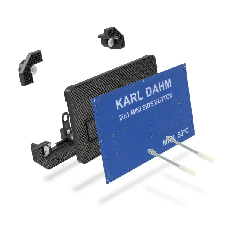 Befliesbare Universal Drückerplatte Side Mini Royal Flush mit Schablone