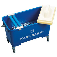 Fliesenwaschset | Waschset von KARL DAHM mit Rädern, Ausdrückrollen-Aufsatz, Hydro-Schwammbrett und Gitterrost