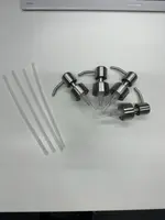 Distributeur de savon à pompe pour bouchon PET, lot de 4 (argent)