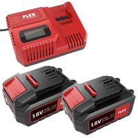 Battery set FLEX with 2 batteries á 18 V and 5,0 Ah for FLEX battery series