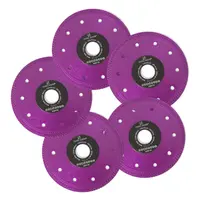 5er-Set der pinken Diamanttrennscheibe „Turbo" Ø 125 mm für präzise Schnitte in Feinsteinzeug, Fliesen und Naturstein