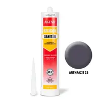 Akemi Sanitary Silicone anthracite 23 in a 310 ml cartridge, Art. No. 16276
