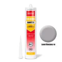 Akemi Sanitary Silicone sanitary grey 18 in a 310 ml cartridge, Art. No. 16271