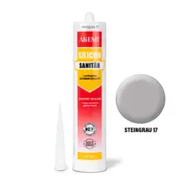 Akemi Sanitary Silicone stone grey 17 in a 310 ml cartridge, Art. No. 16270