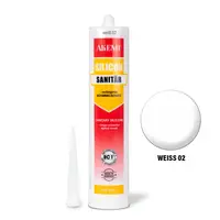 Akemi Sanitary Silicone white 02 in a 310 ml cartridge, Art. No. 16256