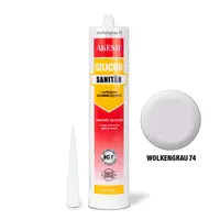 Akemi Sanitary Silicone cloud grey 74 in a 310 ml cartridge, Art. No. 16300