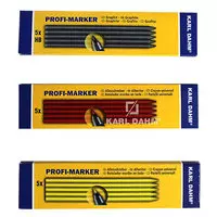 Ersatzminen für Profi Marker, wasserfest – ideal für präzise Markierungen auf der Baustelle.
