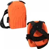 Knieschoner Comfort, orange, 1 Paar Knieschoner mit neuartiger Befestigung über dem Knie. Kein Einschneiden in die Kniekehle