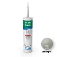 OTTOSEAL® S 100 Sanitär-Silikon in Zementgrau matt, ideal für Fugenabdichtungen im Nassbereich.