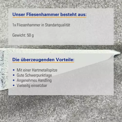Schlagwerkzeug Fliesenhammer vielseitig einsetzbar