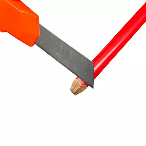 Image supplémentaire Aiguiser un crayon de charpentier à l'aide d'un cutter