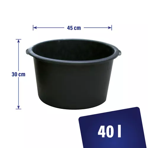 Image supplémentaire Seau à mortier de 40 litres, dimensions adaptées au transport des gravats