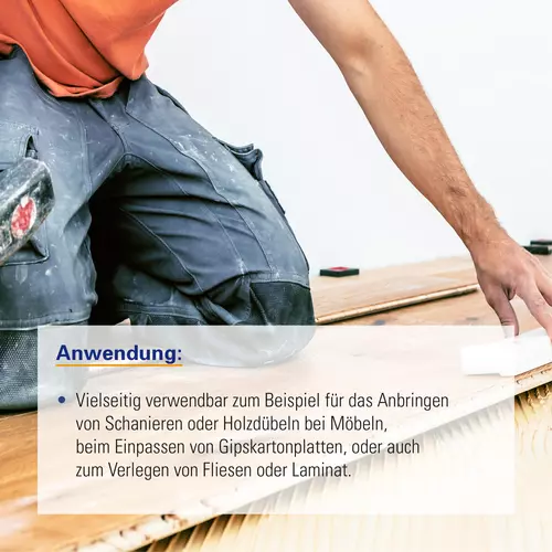 Gummihammer, wei&szlig;, vielseitig verwendbar wie das Anbringen von Schanieren oder Holzd&uuml;bel bei M&ouml;beln, Einpassen von Gipskartonplatten oder zum Verlegen von Fliesen oder Laminat.
