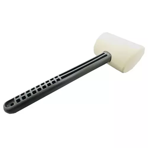 Gummihammer, wei&szlig;, mit doppelt geschweiften Stiel aus Fiber-Glass und PVC-Beschichtung f&uuml;r einen sicheren und angenehmen Halt.