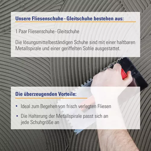 Fliesenschuhe Universalgr&ouml;&szlig;e ideal f&uuml;r frisch verlegte Fliesen