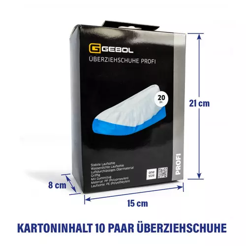 Zusatzbild Überschuhe blau mit 10 Paar Überziehschuhe in jedem Karton.