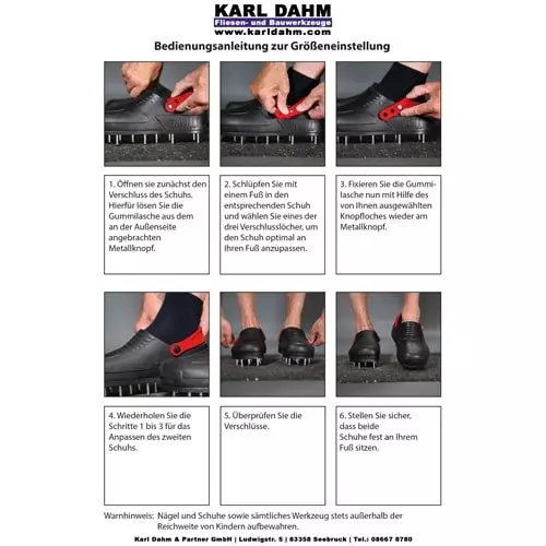 Nagelschuhe komplette Gebrauchsanweisung und Informationen