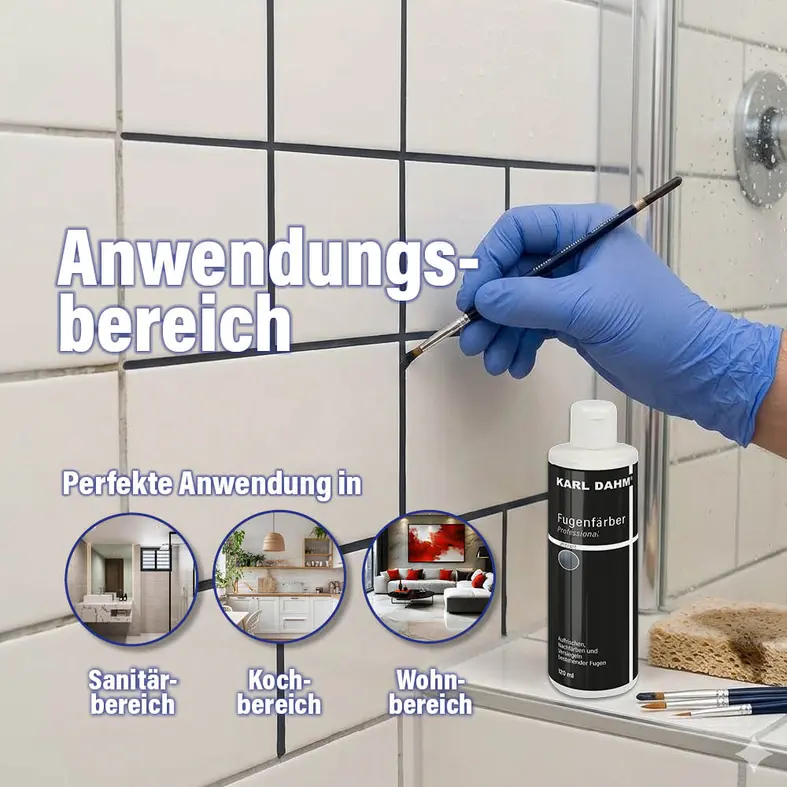 Fugenf&auml;rber 120 ml grau kann im Sanit&auml;rbereich, Kochbereich oder im Wohnbereich angewendet werden.