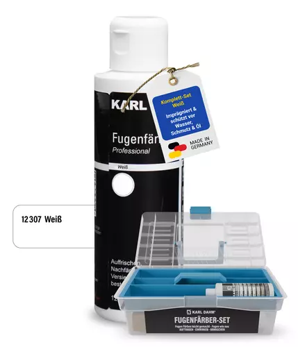 Joint stain 120 ml in set white is a handy set for colouring tile grout.