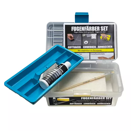 Colorant pour joints 120 ml dans un ensemble anthracite, contient dans sa mallette un petit guide illustr&eacute; expliquant comment colorer rapidement et facilement les joints.