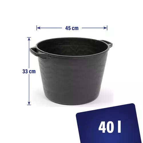 40l Eimer mit starker Flexibilit&auml;t  in schwarz