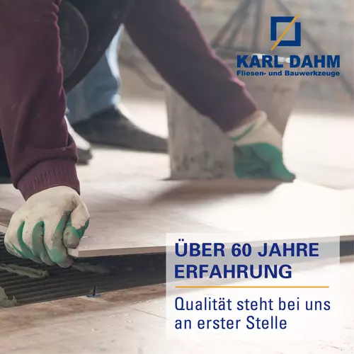 Additional image Karl Dahm has over 60 years’ experience in tiling. Quality is our top priority.