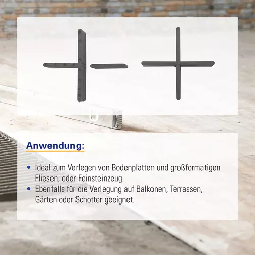 Zusatzbild fugenkreuz mit sicherer stabilität und langer lebensdauer