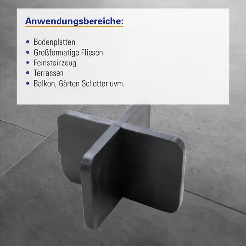 Zusatzbild plastik fugenkreuz für terrassen und balkonplatten