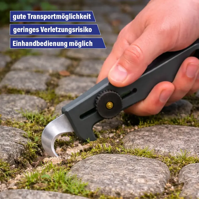Additional image A grout knife with a low risk of injury for use on the go