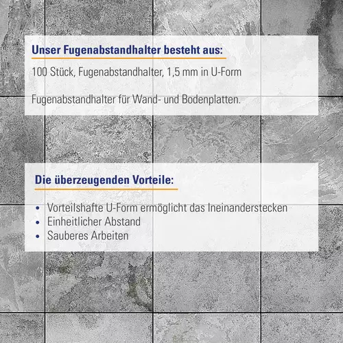 Zusatzbild Fugen Abstandhalter für sauberes arbeiten